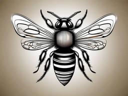 abstract bee tattoo  vector tattoo design