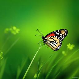 Butterfly Background Wallpaper - butterfly with green background  