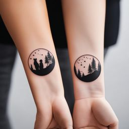 matching couple tattoo representing your love and connection with your partner. 