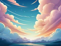 Cloudy Sky Background Cartoon  ,desktop background wallpaper