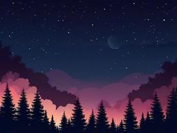 Forest Night Sky Background  ,desktop background wallpaper