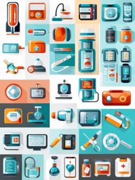 Medical Technology Devices and Healthcare Equipment clipart - Medical technology devices, ,vector color clipart,minimal