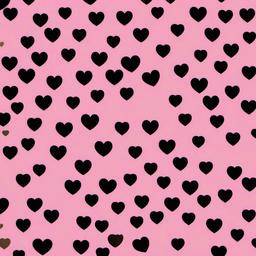 Heart Background Wallpaper - pink background with black heart  