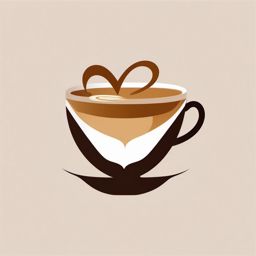Coffee Cup Clipart - Steaming coffee cup with a latte art heart on top.  color clipart, minimalist, vector art, 