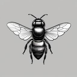 drawing of a carpenter bee  minimal rough sketch scribbles,doodles,black and white