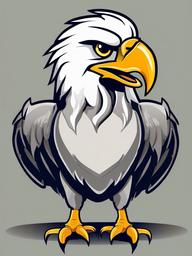 Eagle clipart - cartoon eagle with a friendly expression  