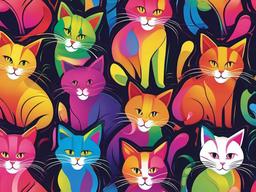 Rainbow Cats Wallpaper  