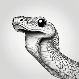 drawing of a cartoon snake with a smile  minimal rough sketch scribbles,doodles,black and white