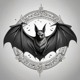 Bat Tattoo Ideas-Inspiration and ideas for designing unique and creative bat tattoos.  simple color tattoo,white background