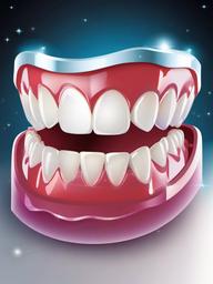 Teeth clipart - teeth with sparkling white effect  