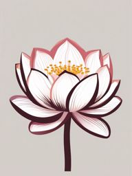 Lotus flower clipart, A serene and elegant lotus flower.  simple, 2d flat