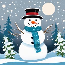 Snowman Clipart, Jolly snowmen in a winter wonderland. 