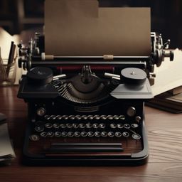 Vintage typewriter composes a heartfelt letter to an old friend.  8k, hyper realistic, cinematic