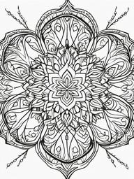 Heart Snowflake Coloring Pages - Beautiful Snowflakes Formed by Hearts  minimal black outline printable sheet, coloring page