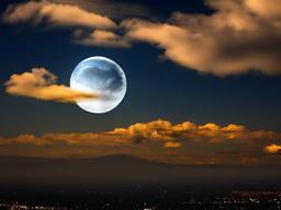 Moon In Sky Wallpaper  ,desktop background wallpaper