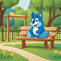 Bluey clipart - Bluey at the park  vector clipart