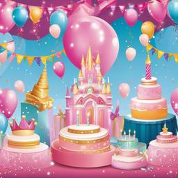 Birthday Background Wallpaper - princess birthday backdrop  