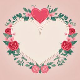 Wedding Heart clipart - Heart-shaped wedding decorations, ,vector color clipart,minimal