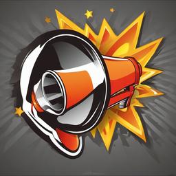 Megaphone clipart - megaphone with a handle  vector clipart