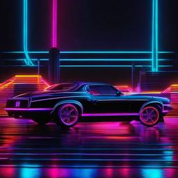 Neon Background Wallpaper - neon retro car wallpaper  