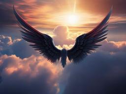 Wings In Heaven Background  