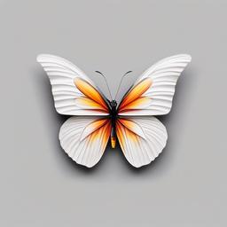 3d butterfly tattoo ideas  simple color tattoo,white background,minimal