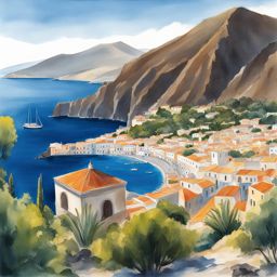 lipari's volcanic beauty - sketch the volcanic landscapes of lipari island, with craters, hot springs, and dramatic rock formations. 