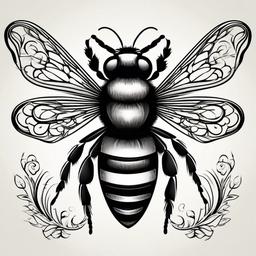 beautiful bee tattoos  vector tattoo design