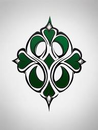 irish strength symbol tattoo  simple color tattoo,minimal,white background