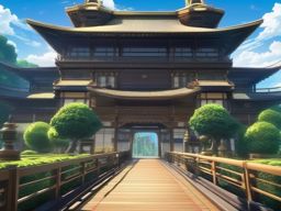Anime Scenery Background with a Touch of Anime Magic, Transporting You to Anime Worlds intricate details, patterns, wallpaper photo