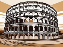 Colosseum clipart - Ancient Roman amphitheater in Rome, Italy, ,color clipart vector style