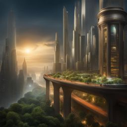 metropolis under nature's benevolent watch 