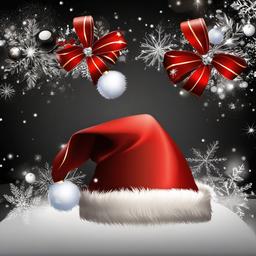 Christmas Background Wallpaper - christmas hat black background  