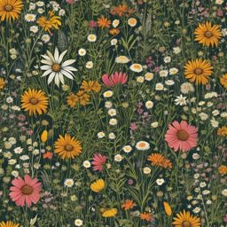 Wildflower Meadow Flower Background intricate details, patterns, wallpaper photo