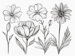 simple sketch of flower  minimal rough sketch scribbles,doodles,black and white