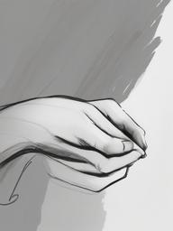 sketch of hands holding  minimal rough sketch scribbles,doodles,black and white