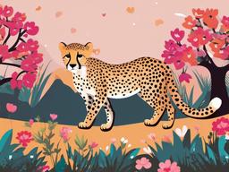 Cute Cheetah Wallpaper - Playful cheetah illustrations  ,desktop background wallpaper