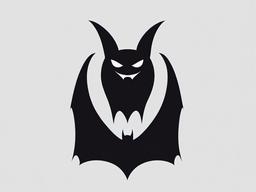 Bat cartoon  minimal, white background