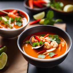 thai tom yum exploration - sampling the bold and aromatic flavors of this iconic soup. 