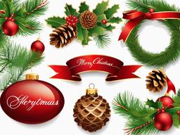 Christmas Pictures clipart - Christmas ornaments and pinecones  vector clipart