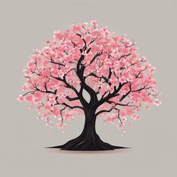 tattoo blossom tree  simple vector color tattoo