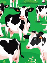 cow clipart transparent background in a grassy field - showcasing charming spots. 