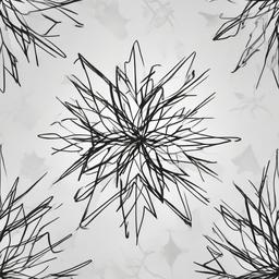 drawing of snowflake  minimal rough scribbles,doodles,black and white