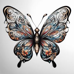 Tattoo butterfly tattoo,An artistic and creative expression of personal style. , color tattoo design, white background