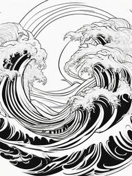 Charybdis Coloring Pages - Giant Whirlpool Monster of the Sea  minimal black outline printable sheet, coloring page