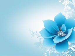 Blue Flower Background-Pastel blue with a large, elegant flower illustration in one corner  background wallpaper