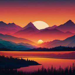 Mountain Background Wallpaper - sunset with mountain background  