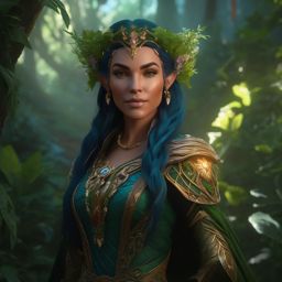 Lorelei Starflower, an elven druid with the power to control plants detailed matte painting, deep color, fantastical, intricate detail, splash screen, complementary colors, fantasy concept art, 8k resolution trending on artstation unreal engine 5