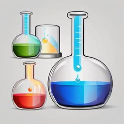 Chemistry Beaker clipart - Cylindrical vessel for measuring and mixing chemicals, ,color clipart vector style