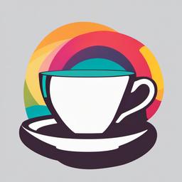 Coffee Cup clipart - coffee cup with a colorful background  color,minimalist,vector clipart